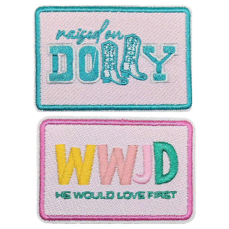 Wholesale Embroidered English letters embroidered hat decoration sticker